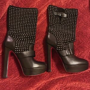 Louboutin studded boots